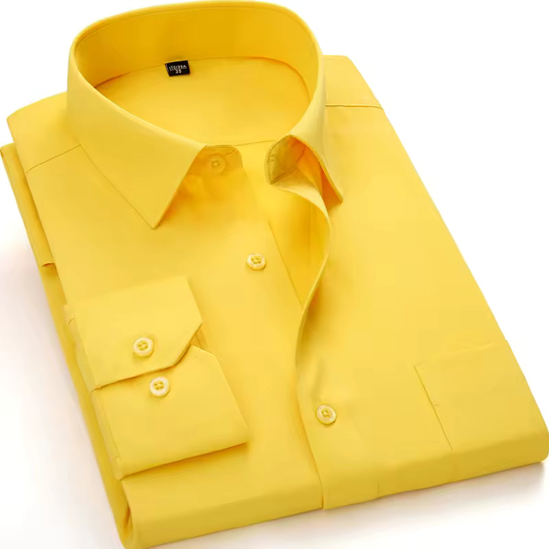 8XL 7XL Plus Size Men Long Sleeved Shirt Mens