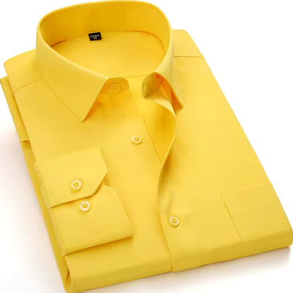 8XL 7XL Plus Size Men Long Sleeved Shirt Mens