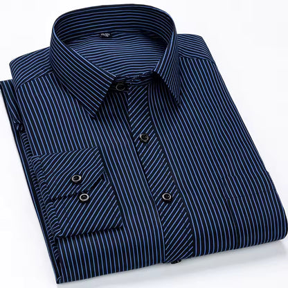 8XL 7XL Plus Size Men Long Sleeved Shirt Mens