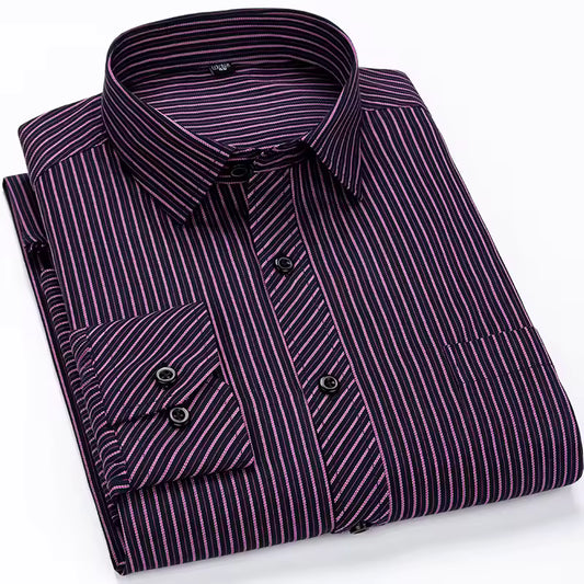 8XL 7XL Plus Size Men Long Sleeved Shirt Mens