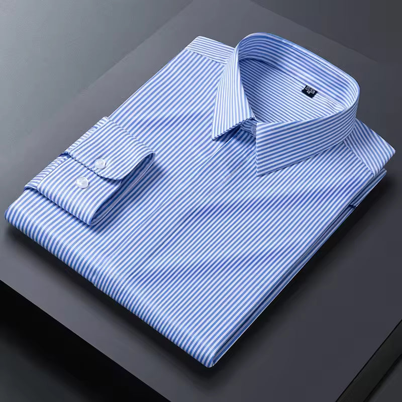 New Quality Anti-Wrinkle Men Shirt Long Sleeves