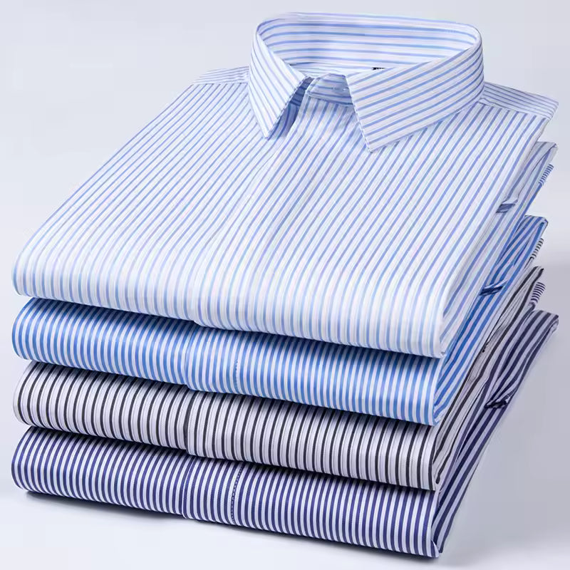 New Quality Anti-Wrinkle Men Shirt Long Sleeves