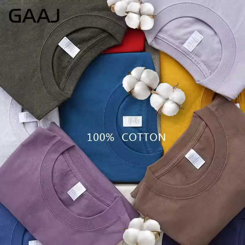 100 USA Cotton T shirt Men,GAAJ Brand Plain