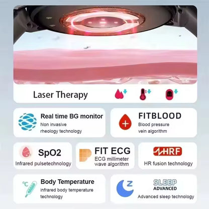 2025 New Laser Therapy ECG+PPG Smartwatch For Men Women
