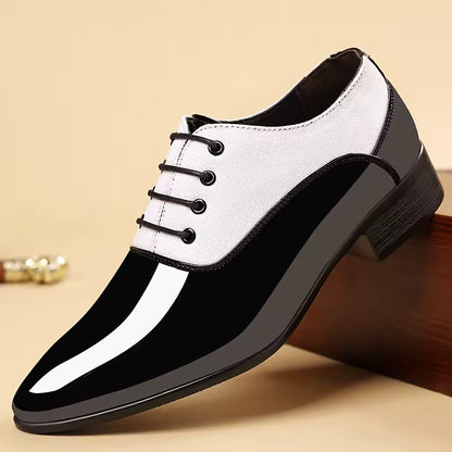 Men Oxford Shoes Luxury Patent Leather