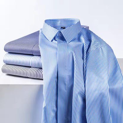 New Quality Anti-Wrinkle Men Shirt Long Sleeves