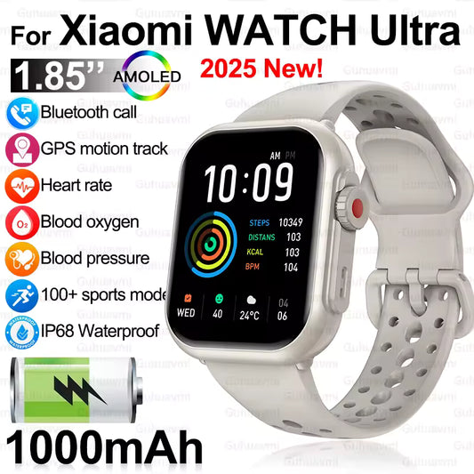 2025 New For Huawei Xiaomi Smart Watch Men Women 1.85-Inch HD AMOLED Full Touch Screen