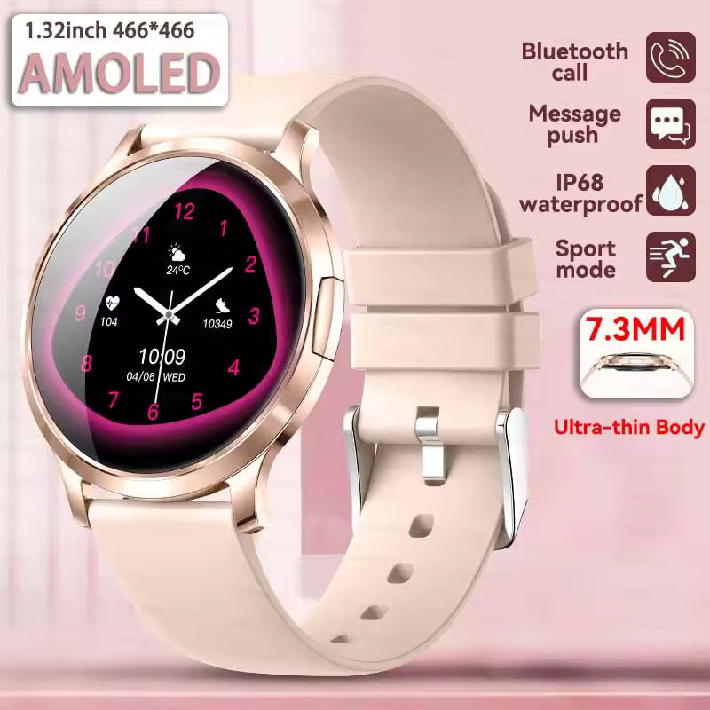 New Smart Watch Women 1.32"Ultra-thin AMOLED