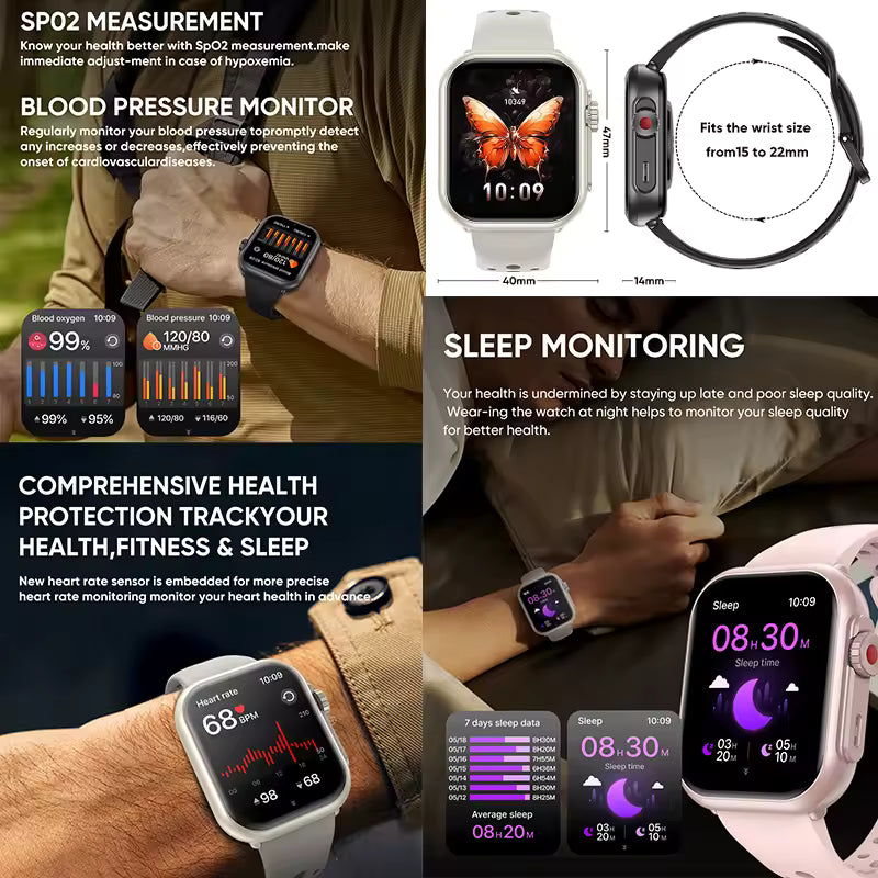 2025 New For Huawei Xiaomi Smart Watch Men Women 1.85-Inch HD AMOLED Full Touch Screen