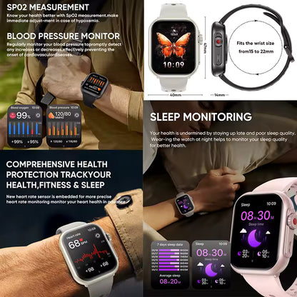2025 New For Huawei Xiaomi Smart Watch Men Women 1.85-Inch HD AMOLED Full Touch Screen