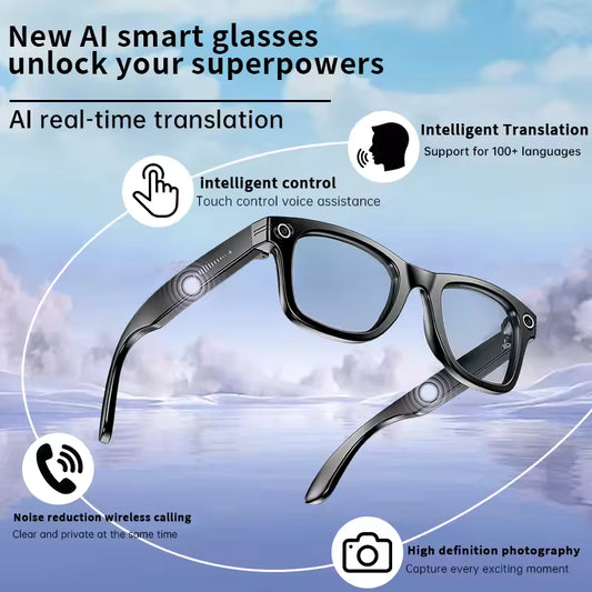 LIGE AI Smart Glasses with Camera Sunglasses