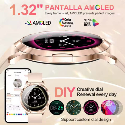 New Smart Watch Women 1.32"Ultra-thin AMOLED