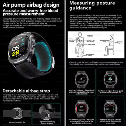2025 New For Samsung Air Pump Airbag Accurate Measure Smart Watch Men