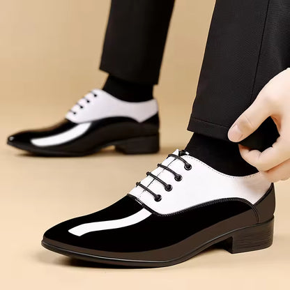 Men Oxford Shoes Luxury Patent Leather