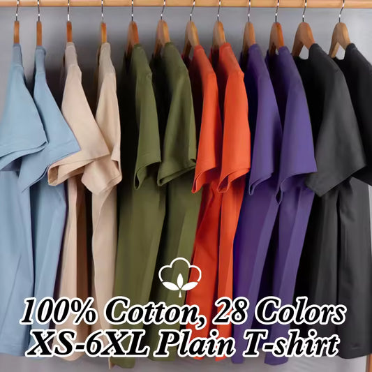 100 USA Cotton T shirt Men,GAAJ Brand Plain