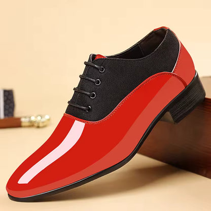 Men Oxford Shoes Luxury Patent Leather